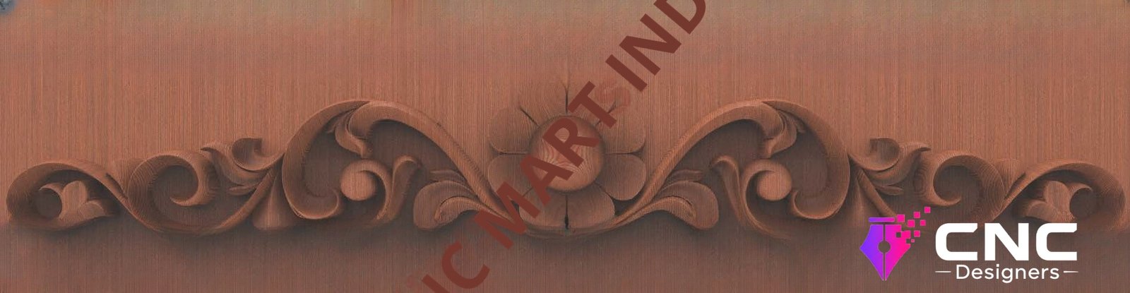 Beds & Sofa - BS-33 Elegant Floral Swirl Decorative Panel 3D Relief Model